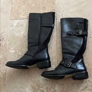 Van Eli Black Leather Heeled Boots